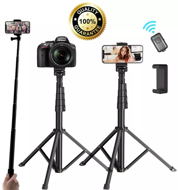 Universal 62-inch Selfie Stick Tripod Stand for Cell Phone with Bluetooth Remote