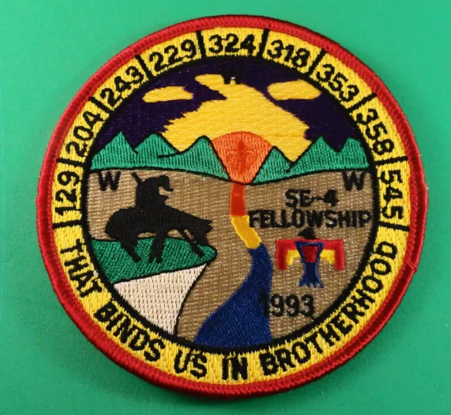 OLD OA Order of the Arrow BSA SE-4 SE4: 1993 Conclave Participants Patch