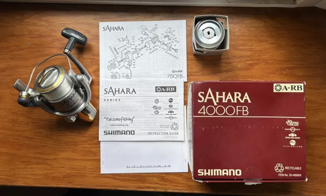 SHIMANO SAHARA 4000FB Spinning Reel With Extra Spool, Manual, Box