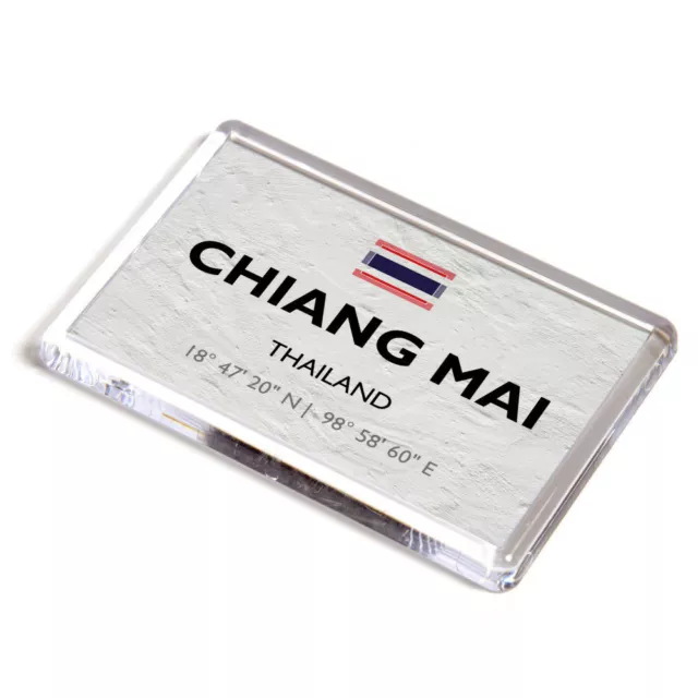 FRIDGE MAGNET - Chiang Mai - Thailand - Lat/Long