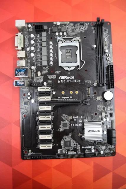H110 PRO BTC+ AsRock Motherboard + Intel Core i7 6700K 4GHz CPU 13GPU £ ...