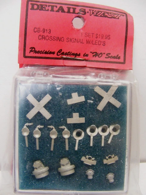 DETAILS WEST 913 HO Scale Crossing Signal Lights w/LED's EUR 16,75