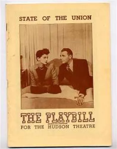 Playbill State of the Union 1947 Ralph Bellamy Kay Francis  Hudson Theatre