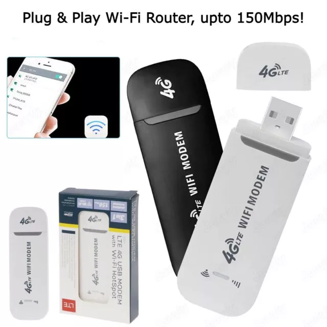 4G LTE USB Modem Dongle WiFi Wireless Network Adapter Hotspot Router 150Mbps