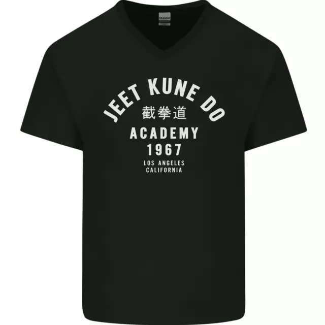 Jeet Kune Do Academy MMA Martial Arts Mens V-Neck Cotton T-Shirt