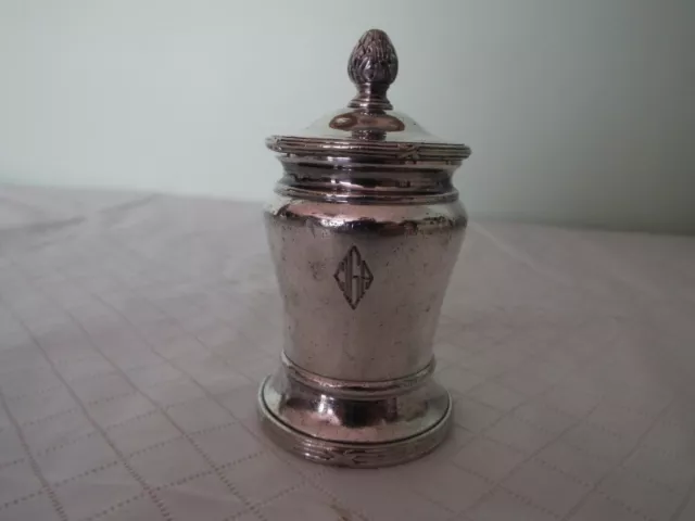 Antique Kruff & Milano French Art Deco Silverplated Pepper Mill