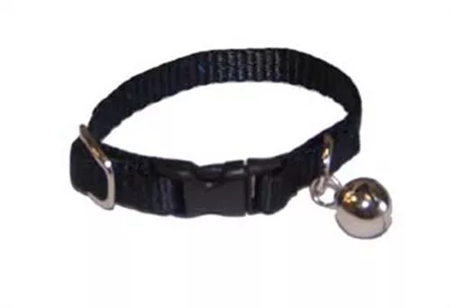 Marshall Pet Ferret Collar With Bell Black Jingle - Quick Snap Buckle NEW