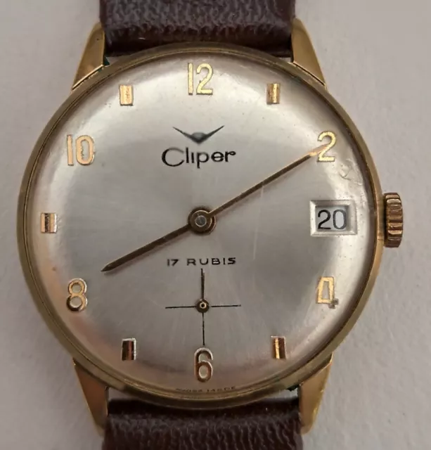 cliper 17 rubis  swiss made da uomo orologio vintage  carica manuale watch