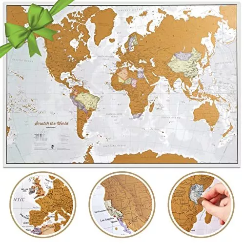 Scratch The World ® Travel Map - Scratch Off World Map Poster - X-Large 23 x ...