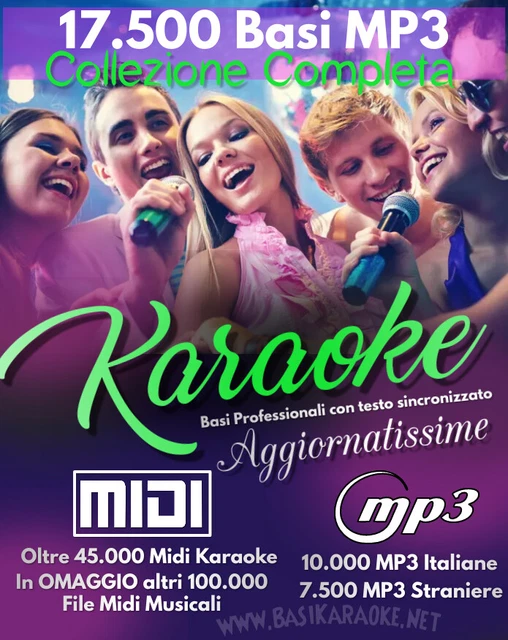 BASI KARAOKE MP3 Professionali Collezione Completa Agg. 2023 Su