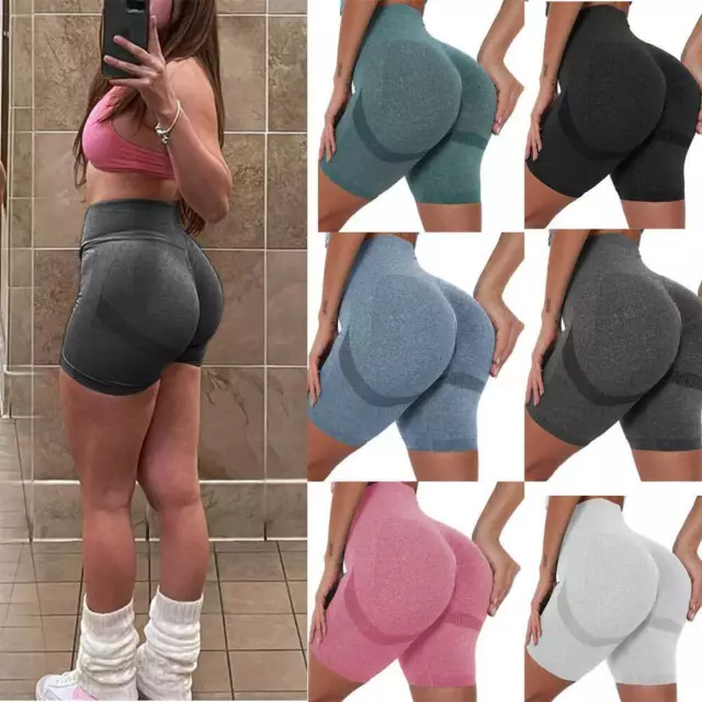 Ladies Women High Waist Yoga Anti Cellulite Scrunch Butt Pockets Cargo  Leggings