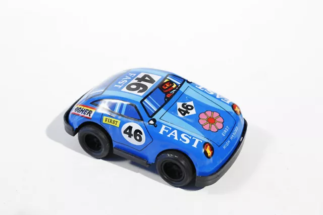 Blue Racecar. Tin Toy / Retro / Clockwork Toy Car
