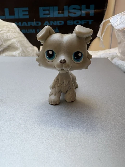 LITTLEST PET SHOP Grey Collie Dog LPS #363 Authentic Hasbro