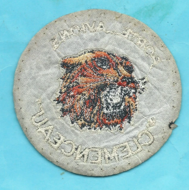 Patch Brodé Aéronavale - Porte-avions CLEMENCEAU - Vintage En Feutrine - Occasion - Fabriqué En France