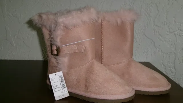 The Childrens Place Pink Faux Fur Lined Winter Boots Toddler Girls Size 2 NEW