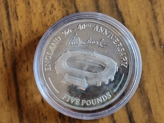 2006 Gibraltar silver proof Five Pounds £5 Coin 28g 1966 World Cup England Win