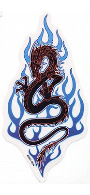 Rare CHINESE BLACK DRAGON BLUE FLAME ASIAN CAR Vinyl STICKER/DECAL Art By ODM