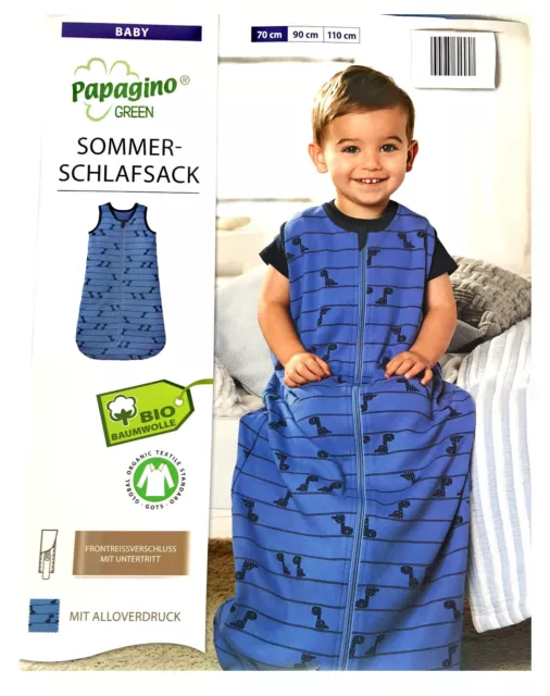 Baby Sommer Schlafsack Bio Baumwolle Strampelsack Pucksack Kleinkind 0 - 1 Jahr