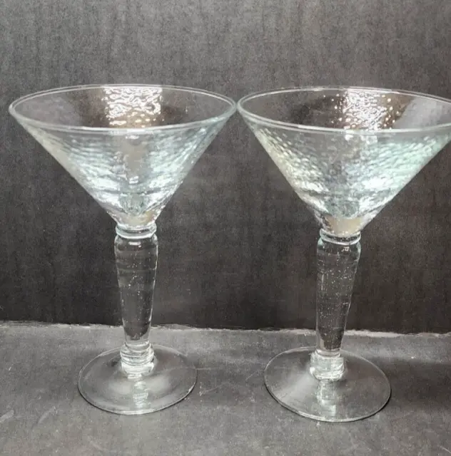 Martini Glass Dimpled Set of 2