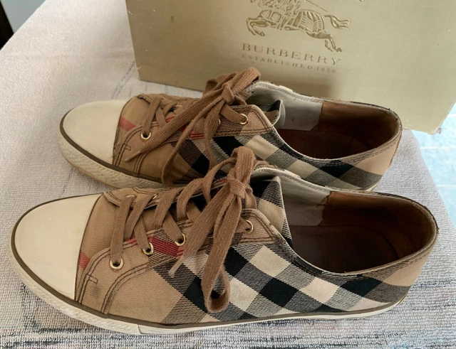 SNEAKERS UOMO BURBERRY motivo check numero 44 scarpe shoes