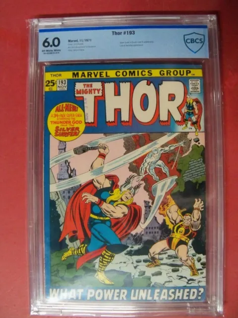 Mighty Thor #193 Cbcs Graded 6.0  Silver Surfer  Marvel Comics 1971