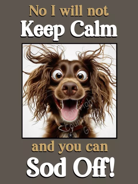 Cocker Sprocker Springer Spaniel Dog Funny Flexible Fridge Magnet Keep Calm Gift