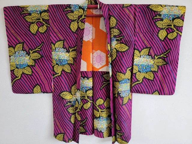 Antique Japanese Silk  KIMONO jacket haori,Haori,KIMONO Dress,Antiqueわ