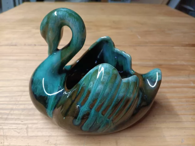 Blue Mountain Pottery Swan Figurine Vase