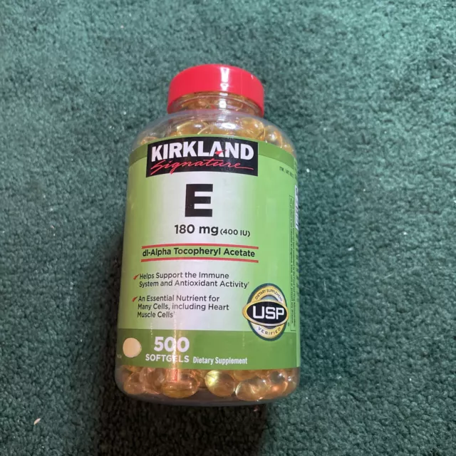 Kirkland Signature Vitamin E 400 I.u. 500 Softgels .