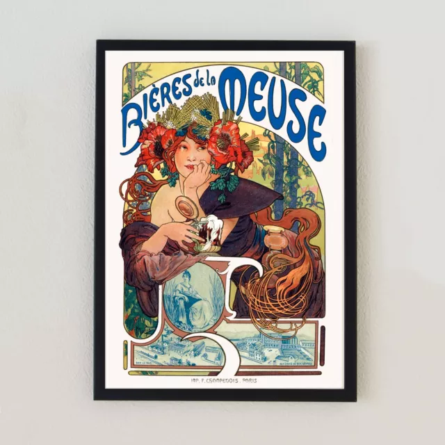 1897 Vintage Alphonse Mucha Art Nouveau Poster Retro Home Decor 7x5 Wall Print