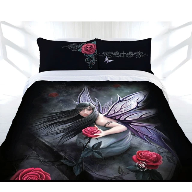 Anne Stokes Rose Fairy Quilt Cover Set Queen New