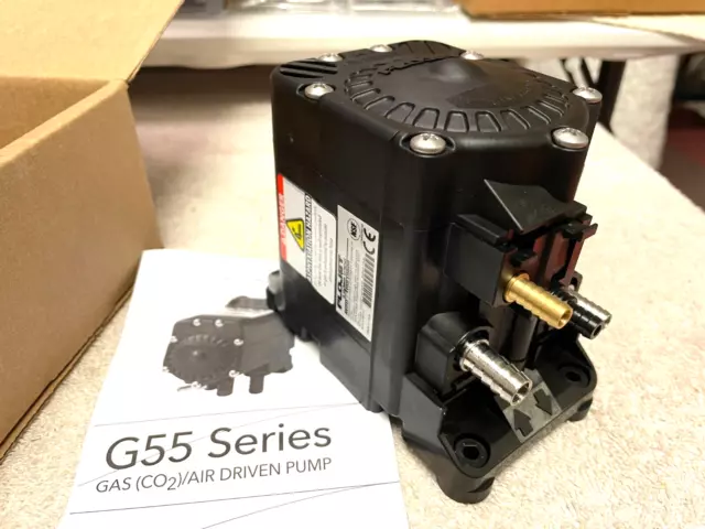 FLOJET Air or CO2 Driven Pump, Model G55-1012A, New G55 Series Bag-In-Box Pump