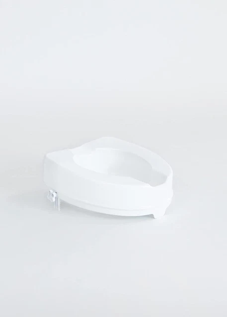 Elevación de asiento de inodoro e-wiwa H10 cm con sistema de fijación lateral, ligero, rehabilitación Elevación de asiento de inodoro e-wiwa H10 cm con sistema de fijación lateral, ligero, rehabilitación