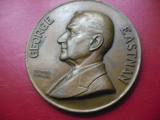 Large Médaille KODAK - PATHE George EASTMAN   Par Georges GUIRAUD