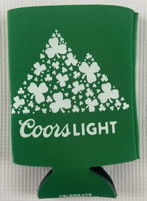 Coors Light St Patrick's Day Patty's beer can bottle koozie green Shamrock 2021