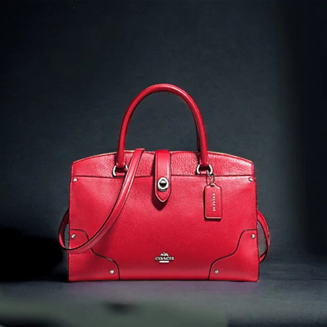 COACH MERCER SATCHEL 30 Leather Shoulder Crossbody Bag True Red