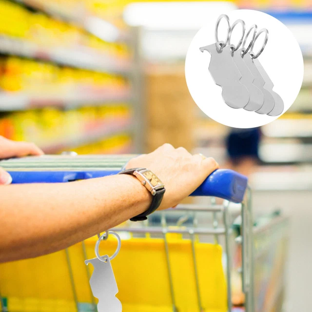 4 pz gettoni carrello della spesa lega di zinco shopping carrello della spesa moneta