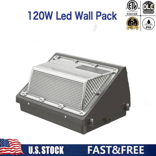 120W Led Wall Pack Light With photocell Dusk to Dawn Outdoor Security Wall Light