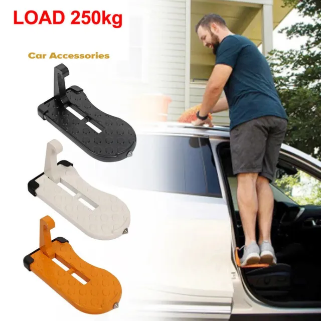 Folding Car Door Latch Hooks Step Mini Foot Pedal Ladder For Jeep SUV Truck Roof