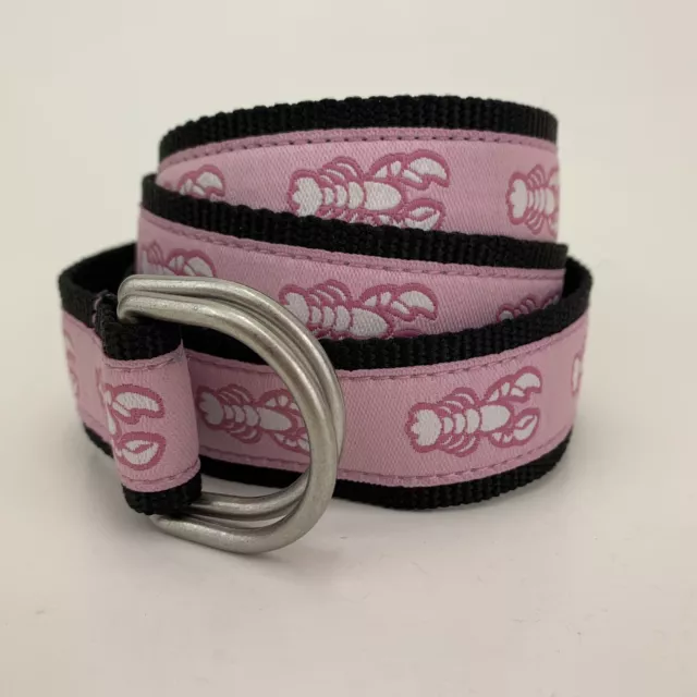 LL Bean Lobster Belt Womens Small Medium Pink S/M Crayfish Beach Ocean Holiday