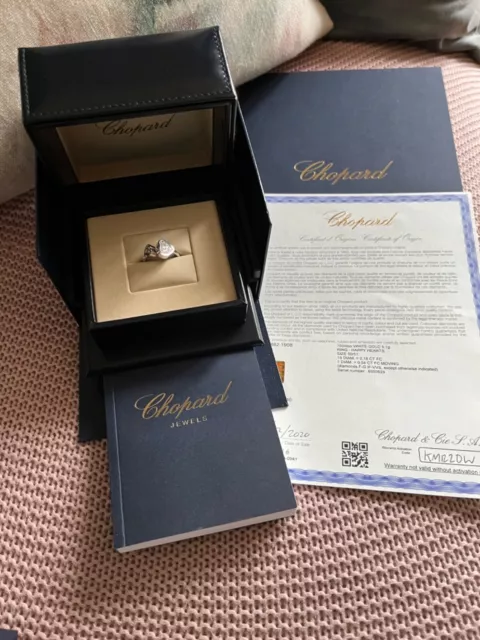 Chopard Happy Hearts Diamond Ring in 18 carat White Gold