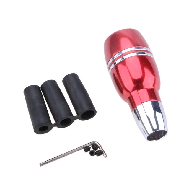 Universal Red Car Aluminum Automatic Gear Stick Shift Shifter Lever Knob Button