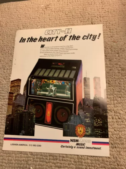 11-8 1/4”  Nsm City 2 II Jukebox FLYER