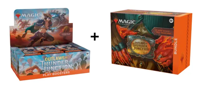 COMBO Play Booster Box+Bundle Outlaws of Thunder Junction OTJ MTG PRESALE 4/12