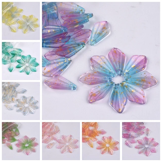 10 Stück Pfeil Blütenblatt 23x13mm Lampwork Glas Lose Anhänger Perlen