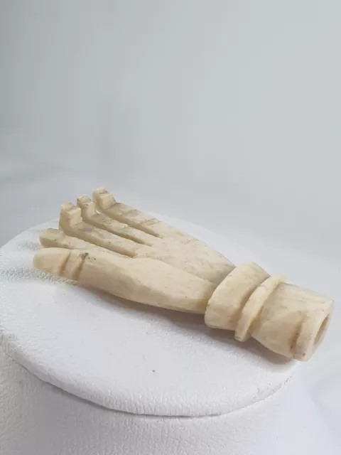 Rare Antique Carved Bone Miniature Hand Handcrafted