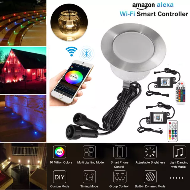 Bluetooth WIFI RGB/RGBW Boden LED Bodeneinbaustrahler Einbauleuchte Außen Spots