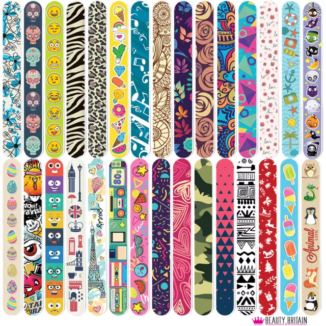 50 x NAIL FILES DOUBLE SIDED DIFFERENT STYLES COLOURS BRAND NEW WHOLESALE UK