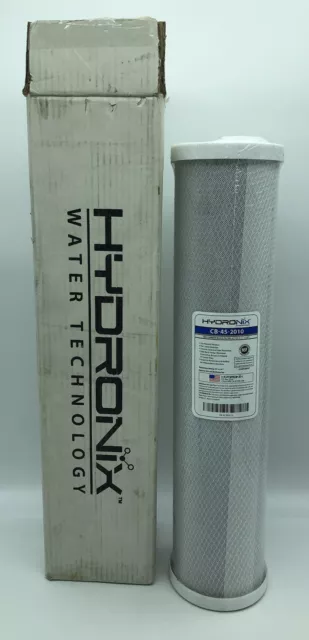 Filtro de agua bloque de carbono para toda la casa Hydronix CB-45-2010 10 micras 20" hecho en EE. UU.