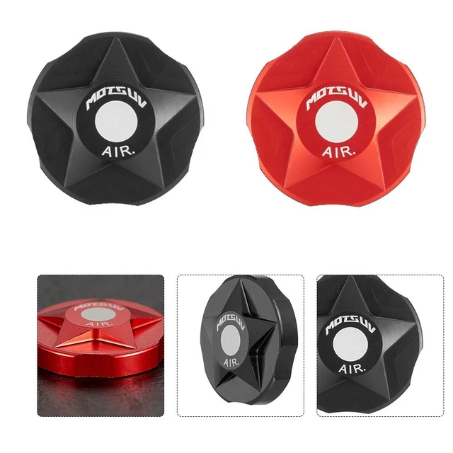 Anodized Aluminum Alloy Front Fork Cap Bike Air Gas Fork Value Cover (33X8 3mm)